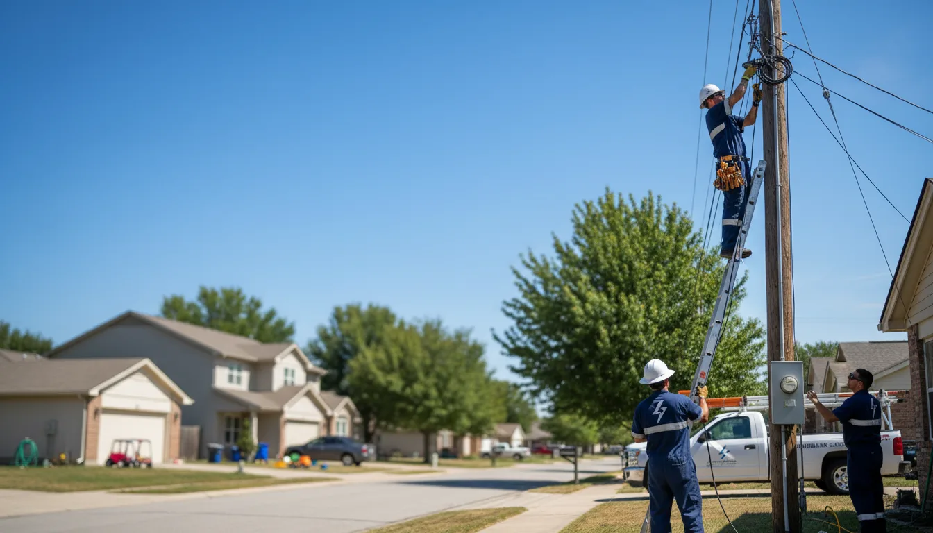 Residential electrician providing installation services in Millfield, OH